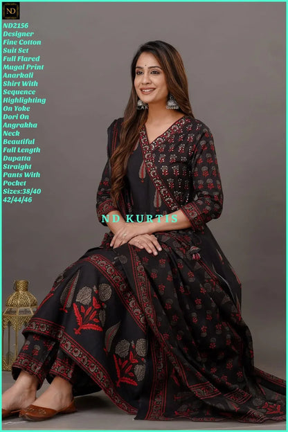 Beautiful Designer Party Wear Pure Cotton Salwar Suit