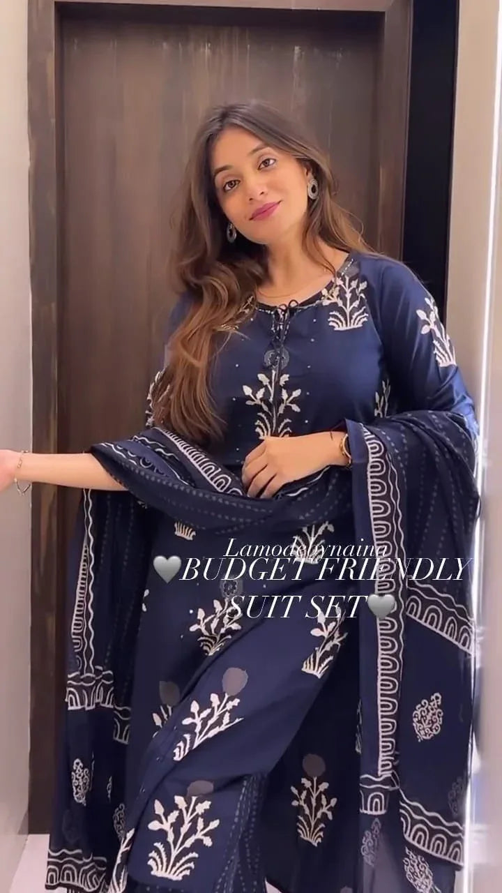 Beautiful Designer Party Wear Pure Cotton Salwar Suit