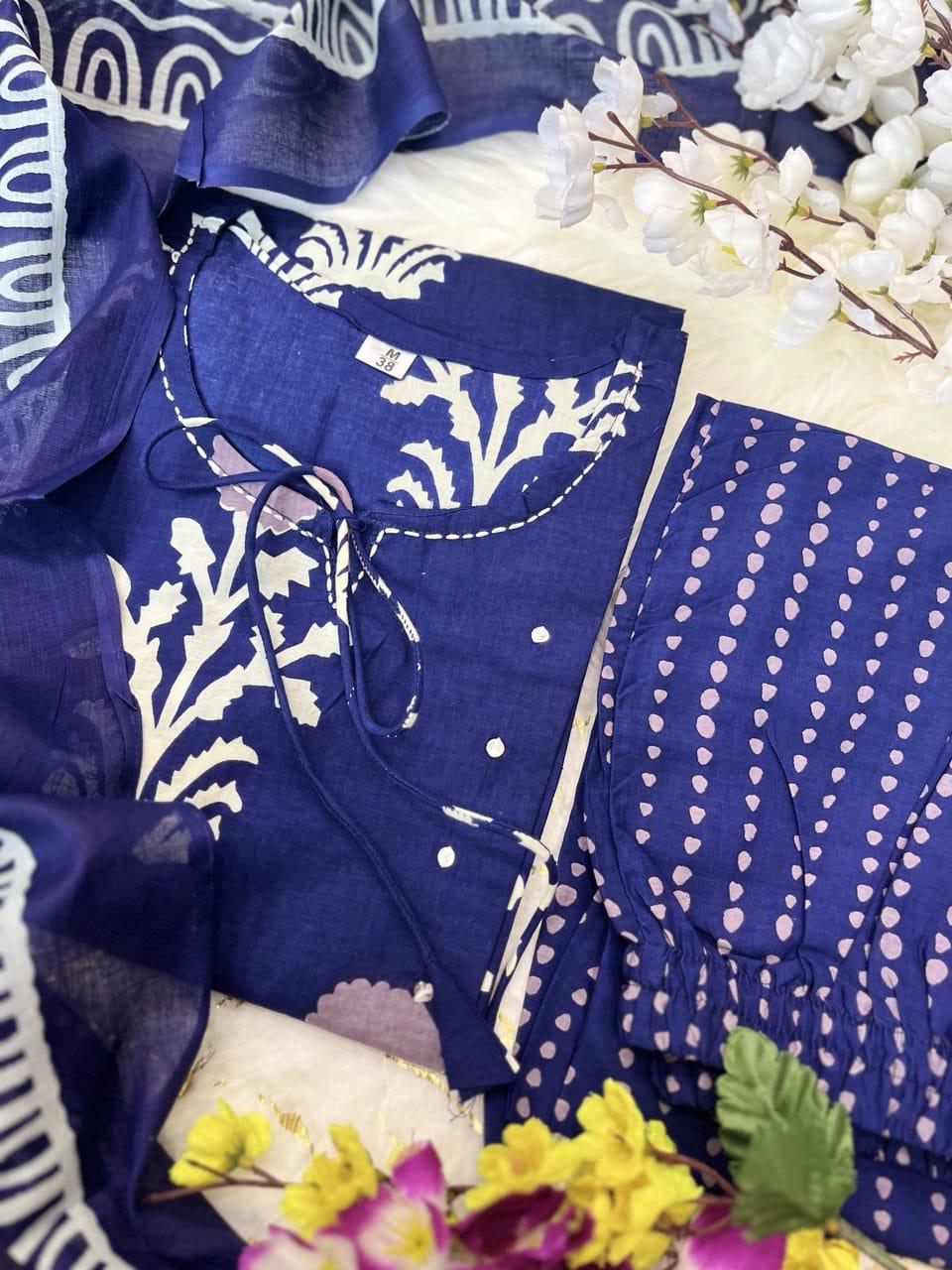 Beautiful Designer Party Wear Pure Cotton Salwar Suit