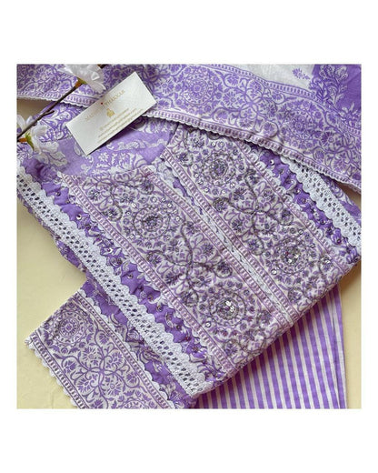 Beautiful Designer Party Wear Pure Cotton Salwar Suit