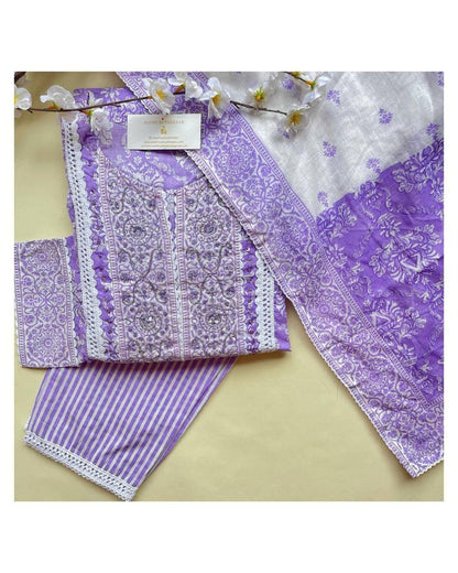 Beautiful Designer Party Wear Pure Cotton Salwar Suit