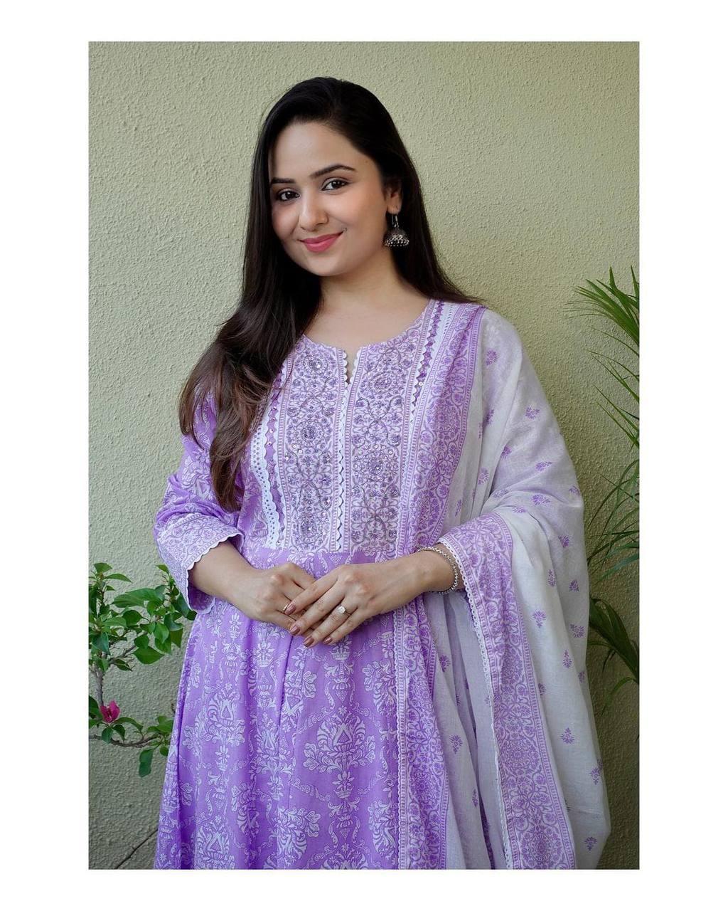 Beautiful Designer Party Wear Pure Cotton Salwar Suit
