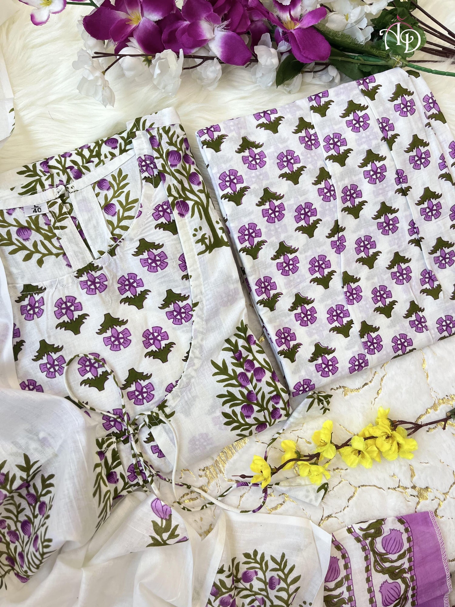 Beautiful Designer Party Wear Pure Cotton Salwar Suit