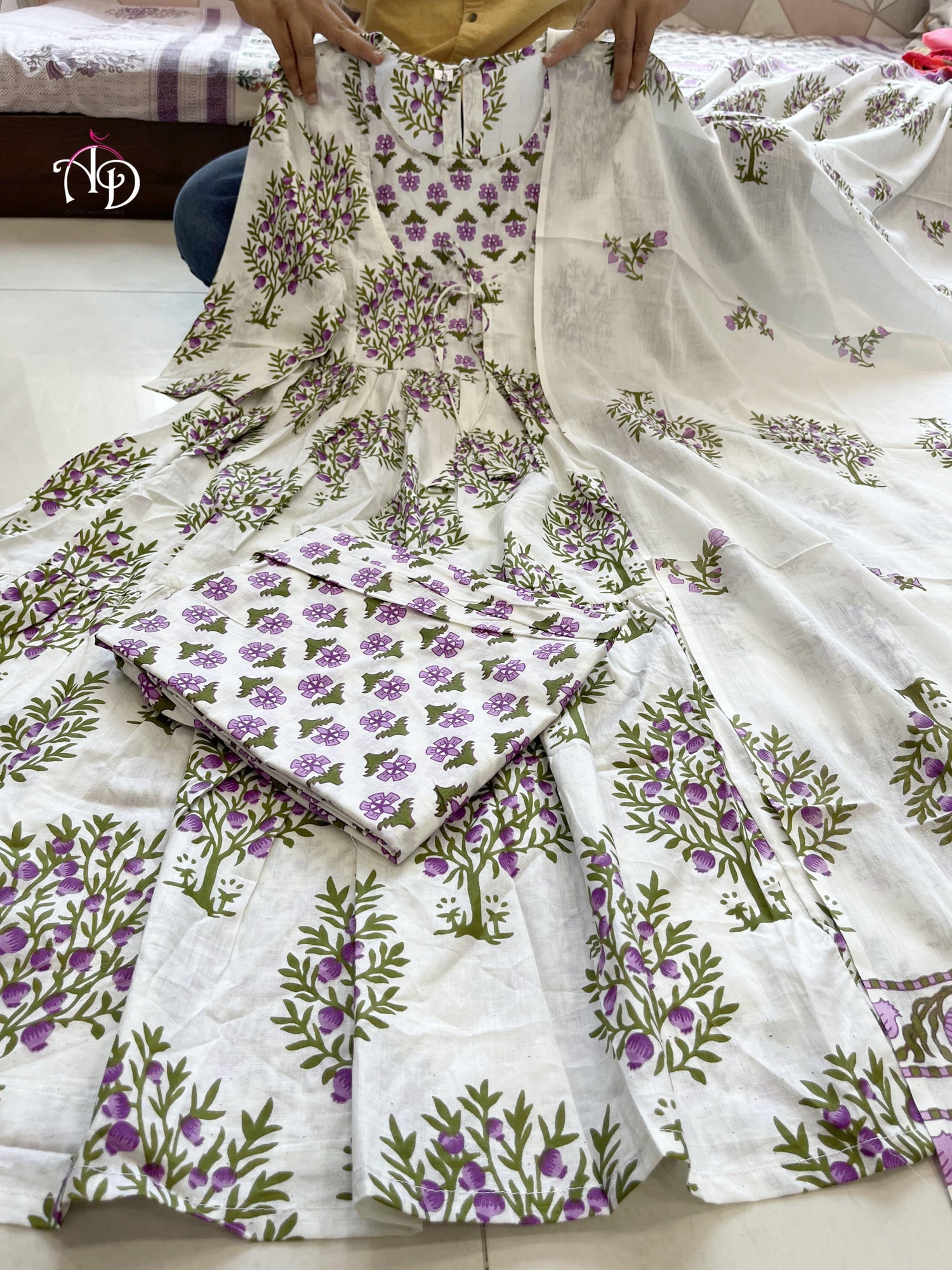 Beautiful Designer Party Wear Pure Cotton Salwar Suit