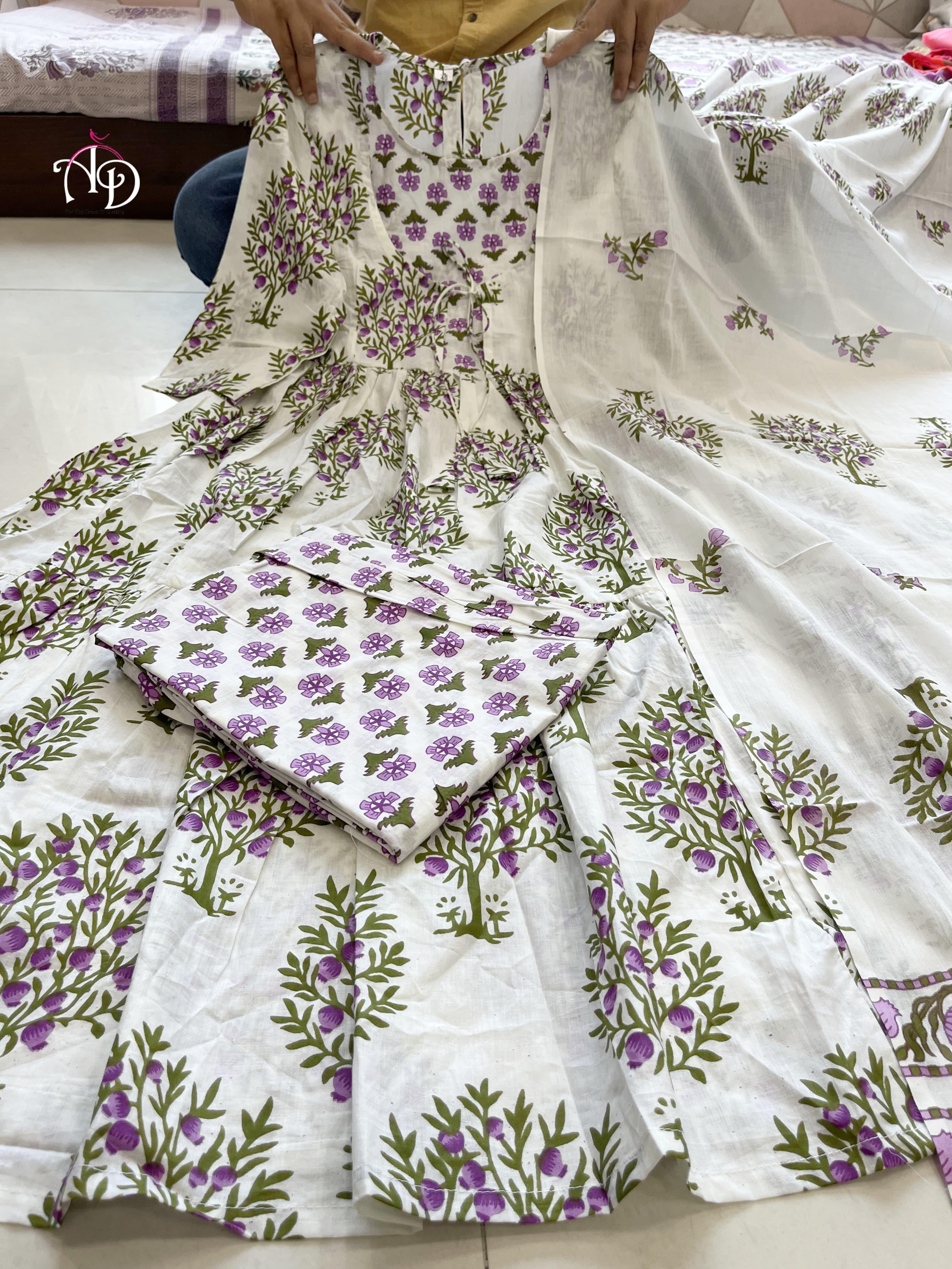 Beautiful Designer Party Wear Pure Cotton Salwar Suit