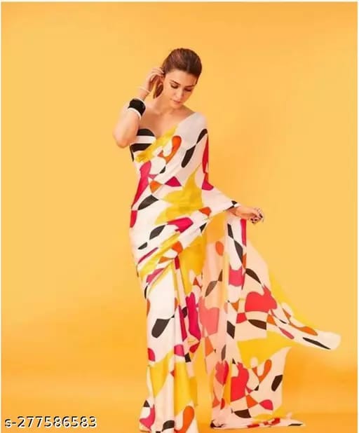 Beutiful Designer Flowers Special Gaji Look Saree