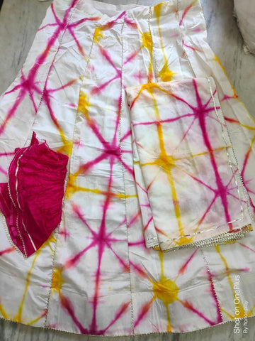 Beautiful Designer Rajasthani Upara Silk Shibori Battik Print Lehenga Choli