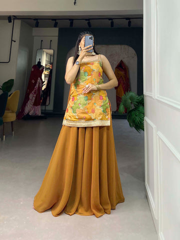 Beautiful Designer Party Wear Punjabi Style Kurti with Salwar Suit