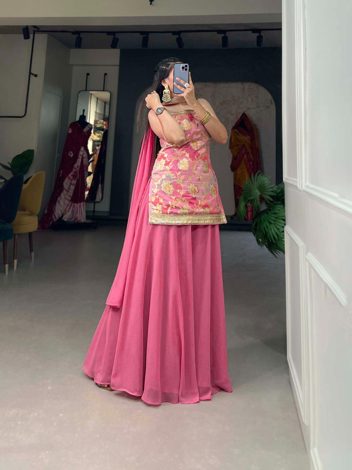 Beautiful Designer Party Wear Punjabi Style Kurti with Salwar Suit