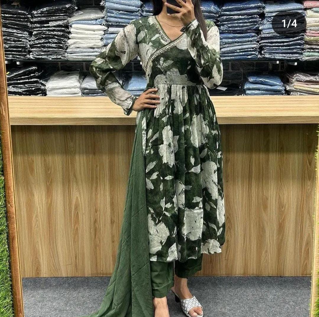 Beautiful Designer Party Wear Reyon Cotton Salwar Suit