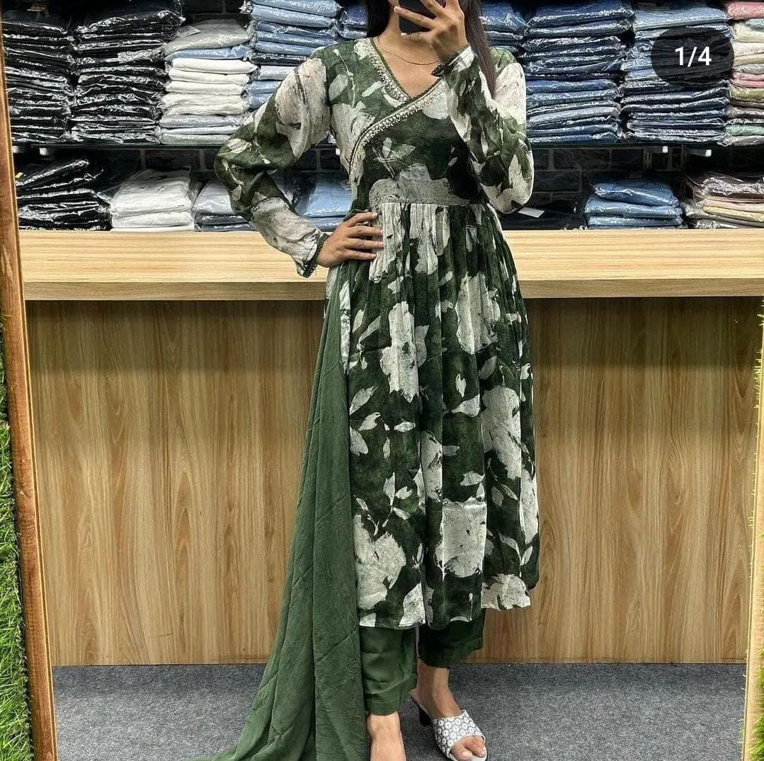 Beautiful Designer Party Wear Reyon Cotton Salwar Suit