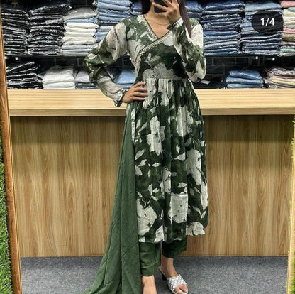 Beautiful Designer Party Wear Reyon Cotton Salwar Suit