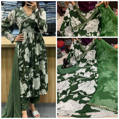 Beautiful Designer Party Wear Reyon Cotton Salwar Suit