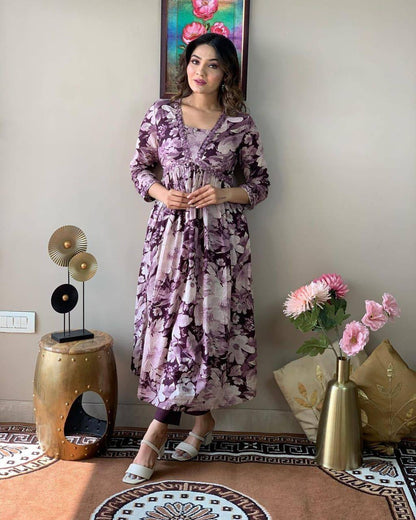 Beautiful Designer Party Wear Reyon Cotton Salwar Suit