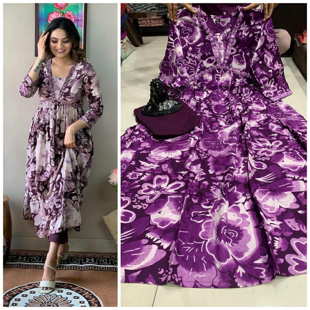 Beautiful Designer Party Wear Reyon Cotton Salwar Suit
