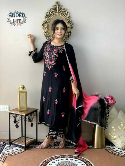 Beautiful Designer Party Wear Reyon Cotton Salwar Suit