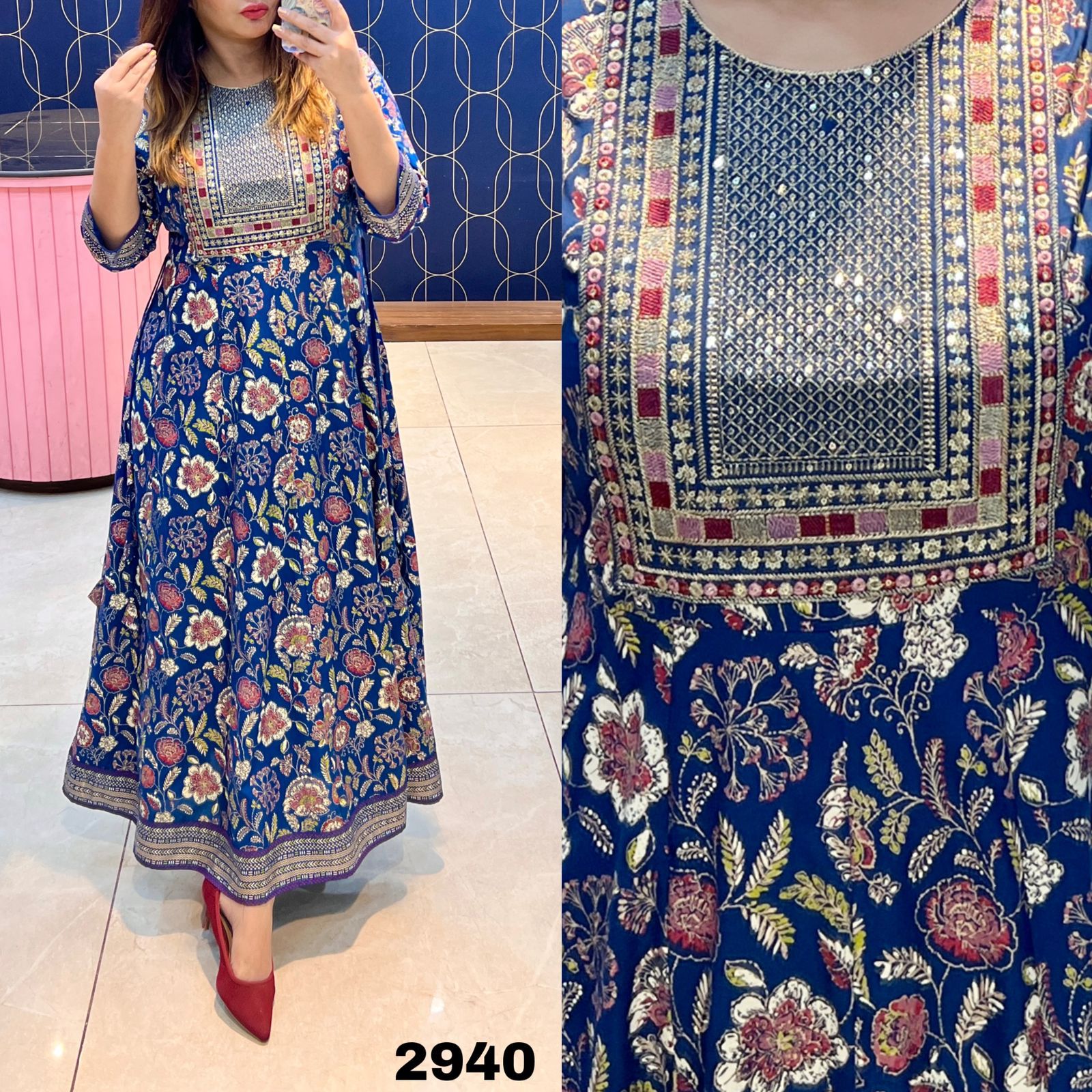 Beautiful Designer Party Wear Anarkali Gwon Style Salwar Suit