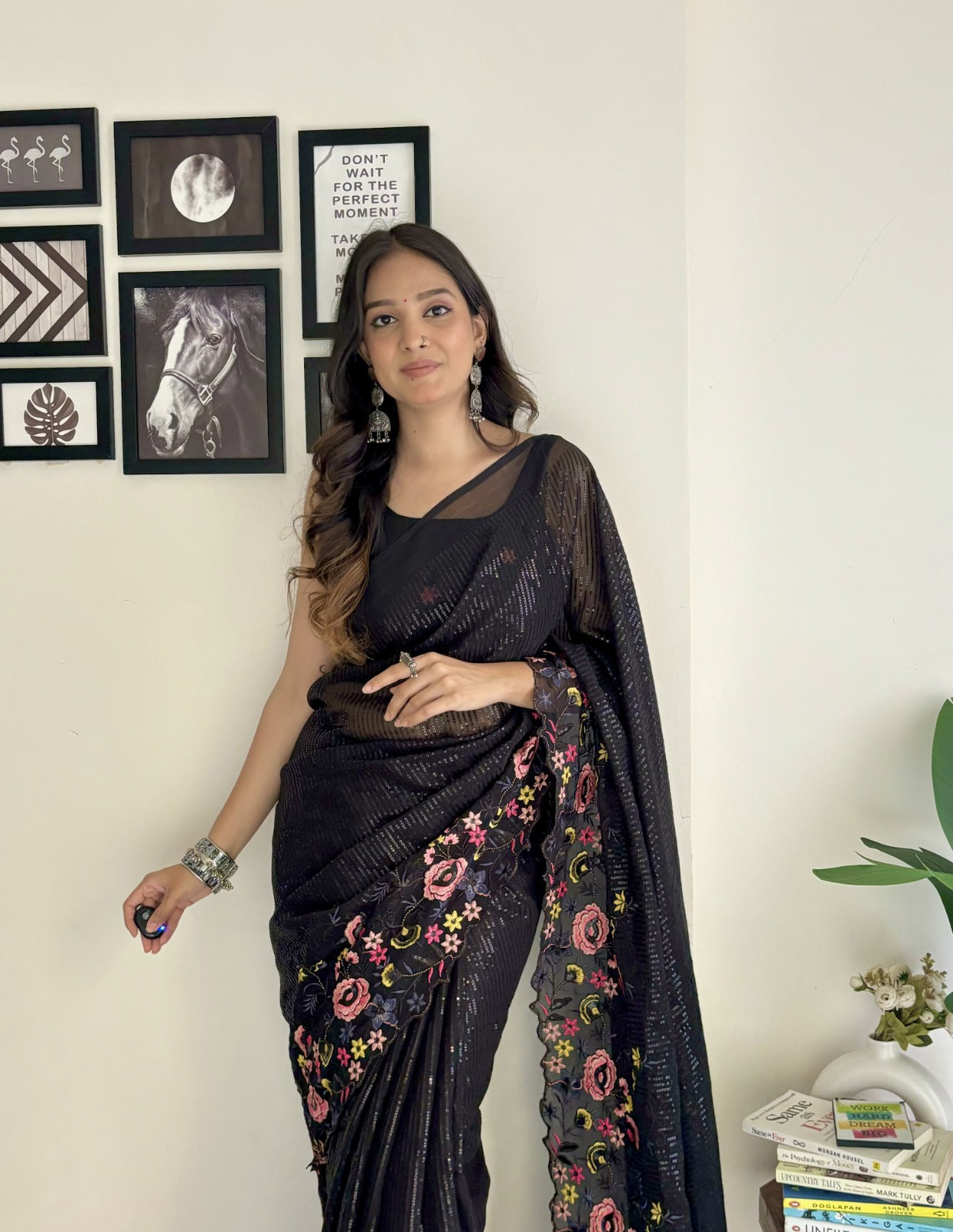 Beautiful Designer Heavy Georgette With Sequence Saree