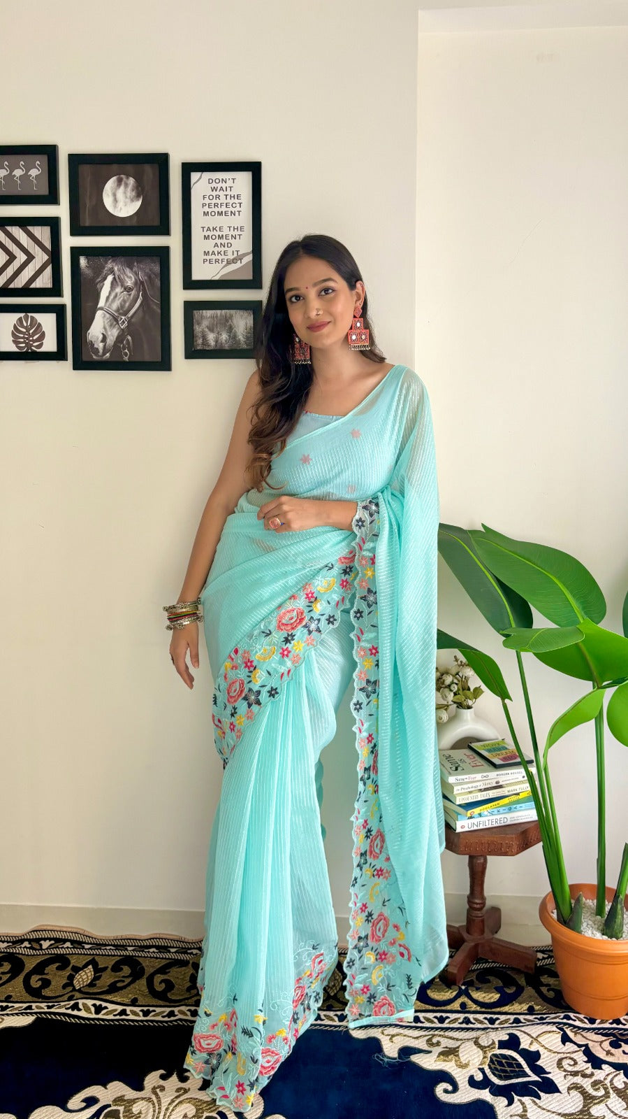 Beautiful Designer Heavy Georgette With Sequence Saree