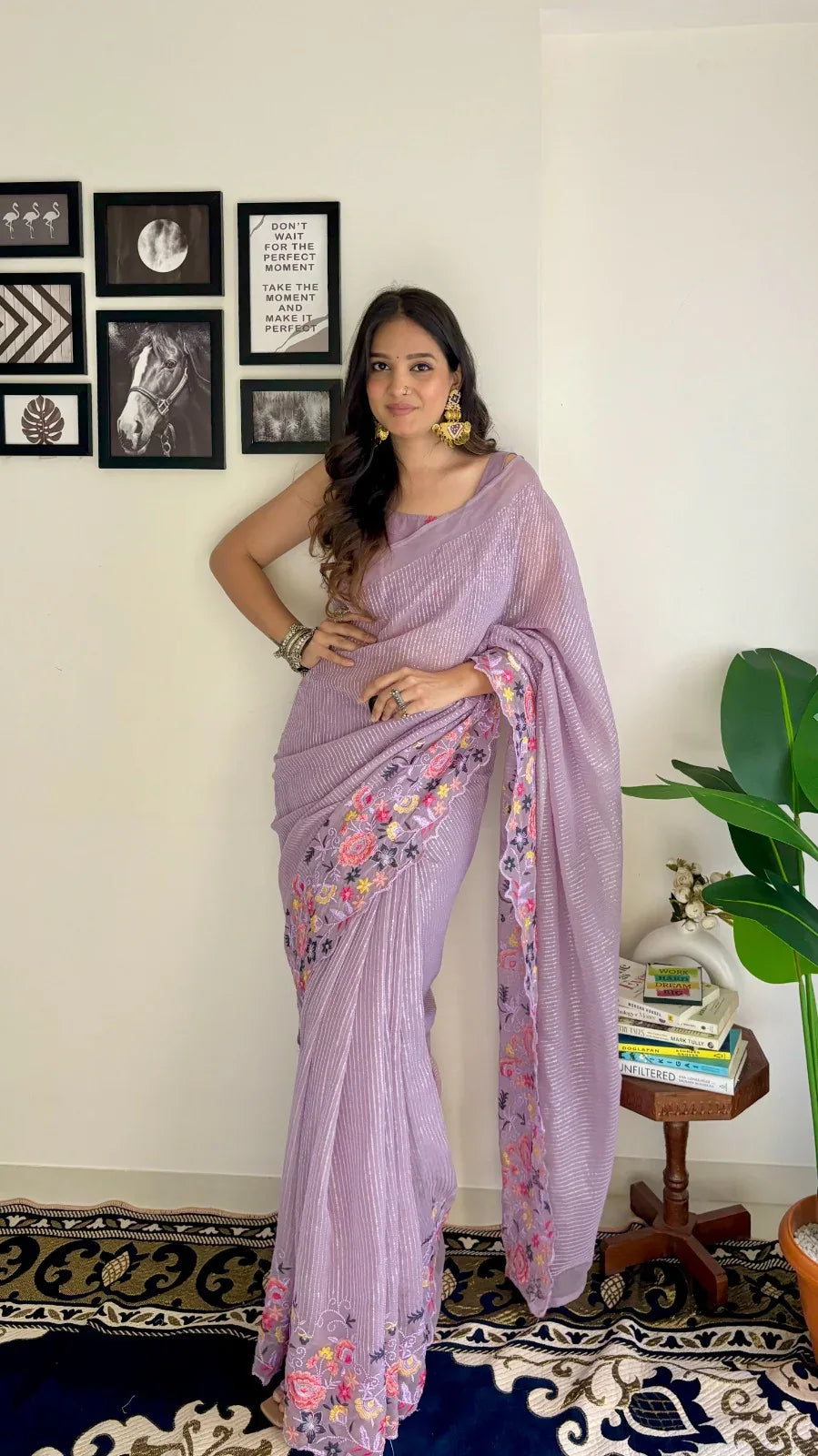 Beautiful Designer Heavy Georgette With Sequence Saree