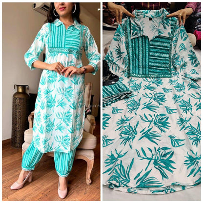 Beautiful Designer Party Wear Afghani Pattern Salwar Suit