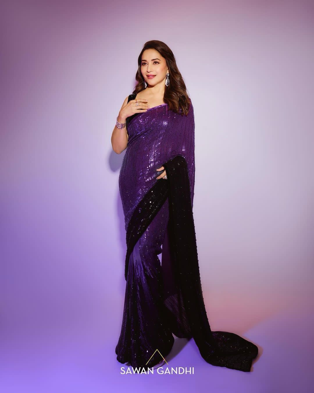 Beautiful Designer Heavy Georgette With Sequence Saree