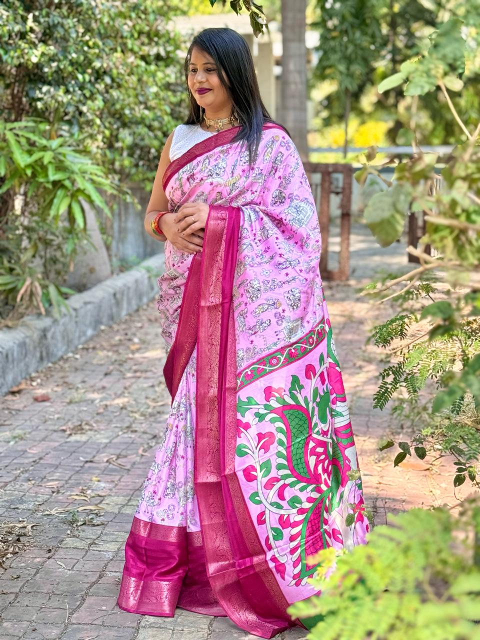 Beautiful Designer Summer Special Soft Digital Print Dola Silk Saree