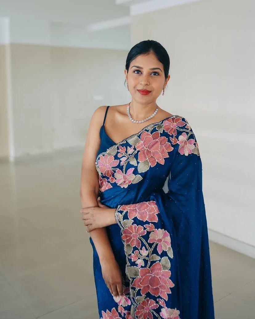 Beautiful Designer Heavy Georgette With Sequence Saree
