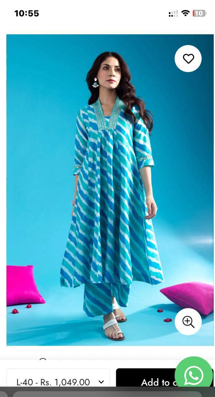 Beautiful Designer Party Wear Anarkali Brenza Cotton Salwar Suit