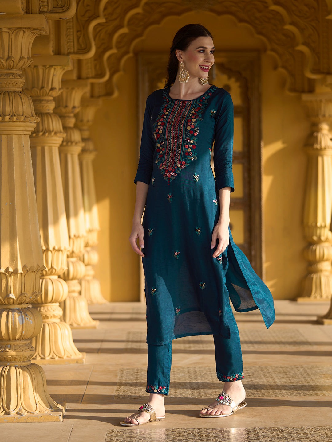 Beautiful Designer Party Wear Anarkali Reyon Cotton Salwar Suit