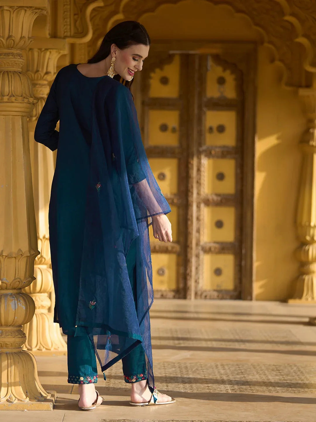 Beautiful Designer Party Wear Anarkali Reyon Cotton Salwar Suit