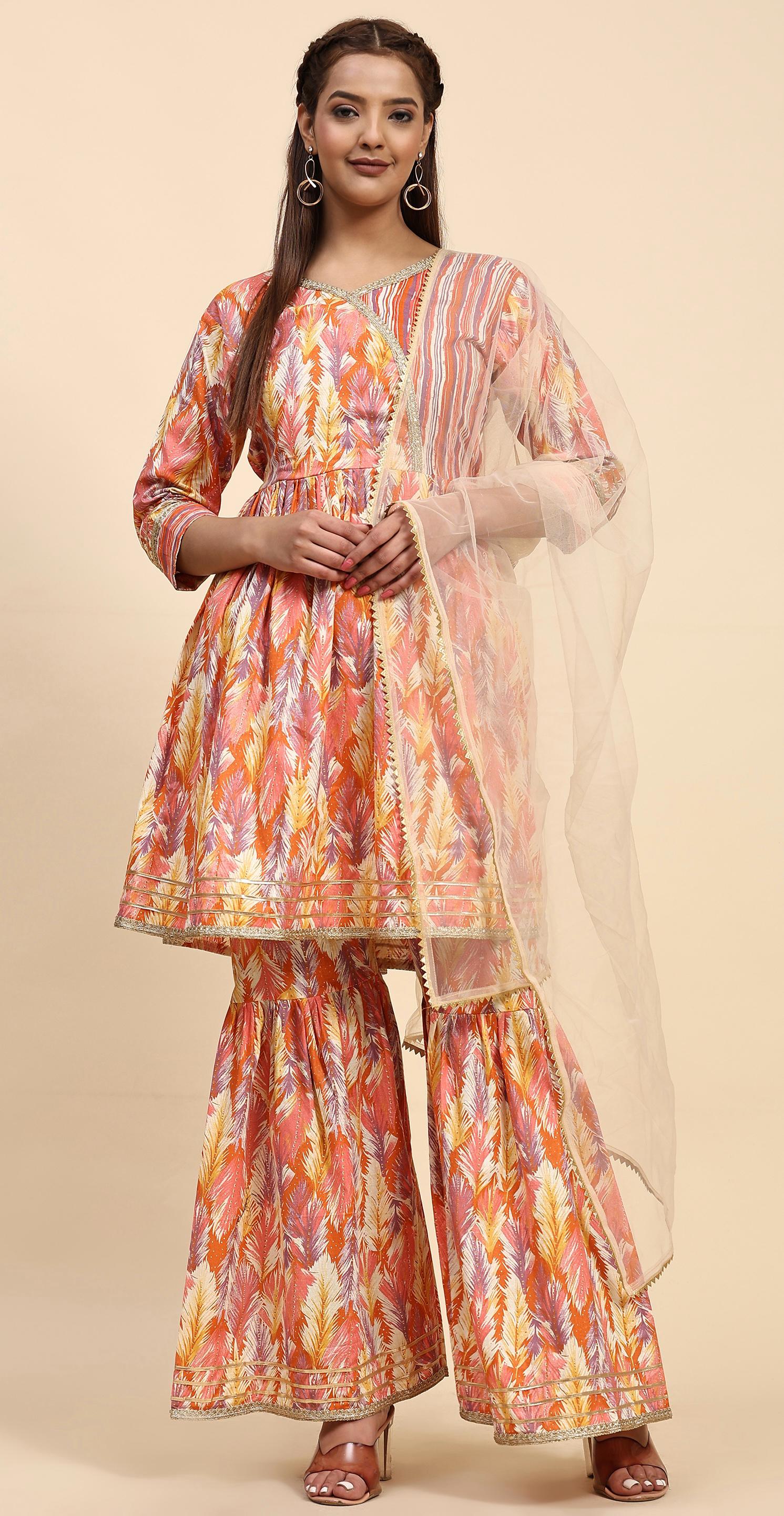 Beautiful Designer Party Wear Anarkali Pure Cotton Salwar Suit