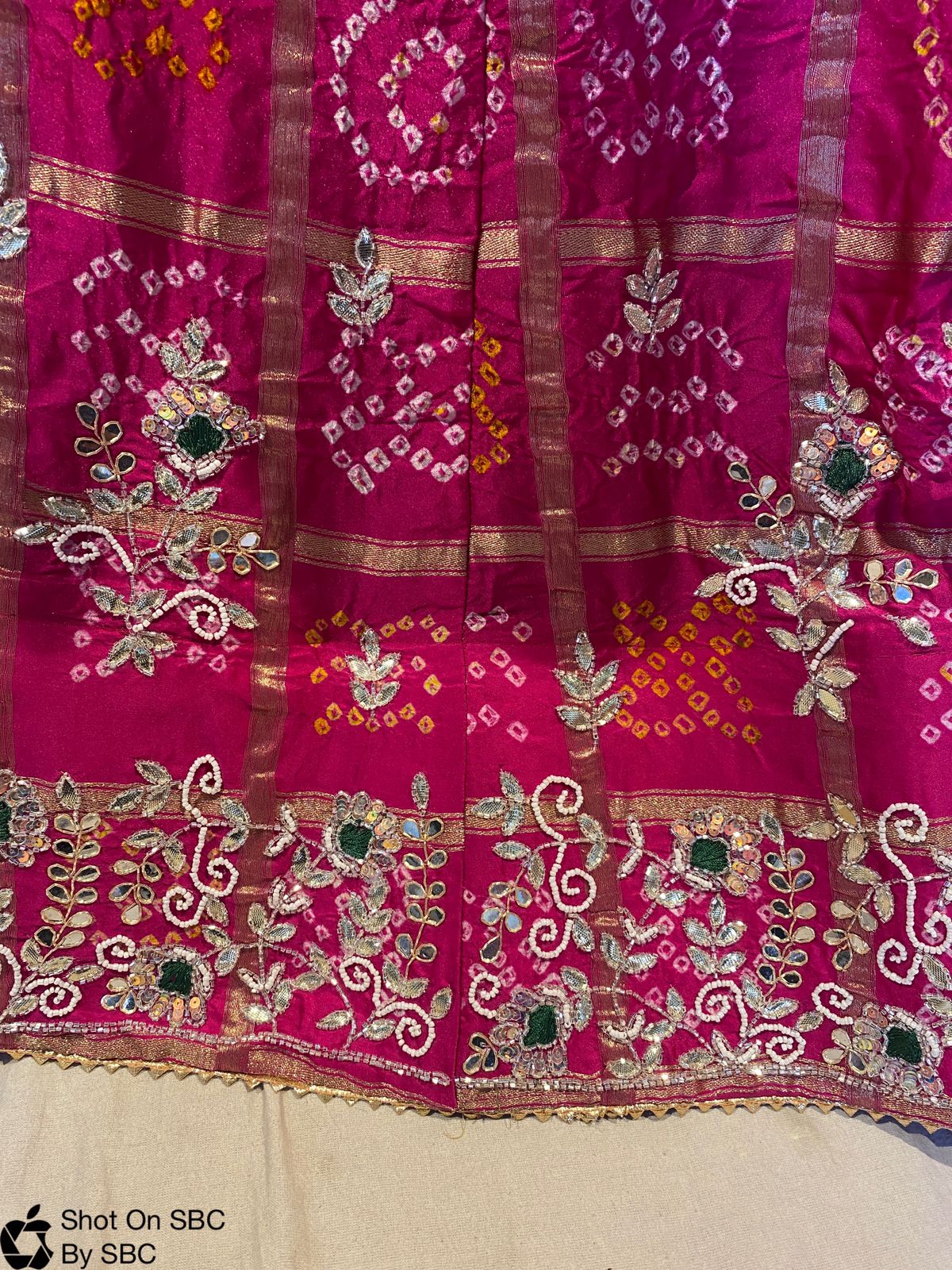 Beautiful Designer Rajasthani Bandhej Gahdchola Lehenga Choli