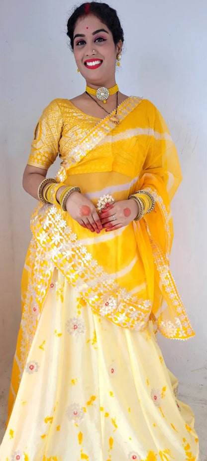 Beautiful Designer Rajasthani Orgenza Silk Lehenga Choli