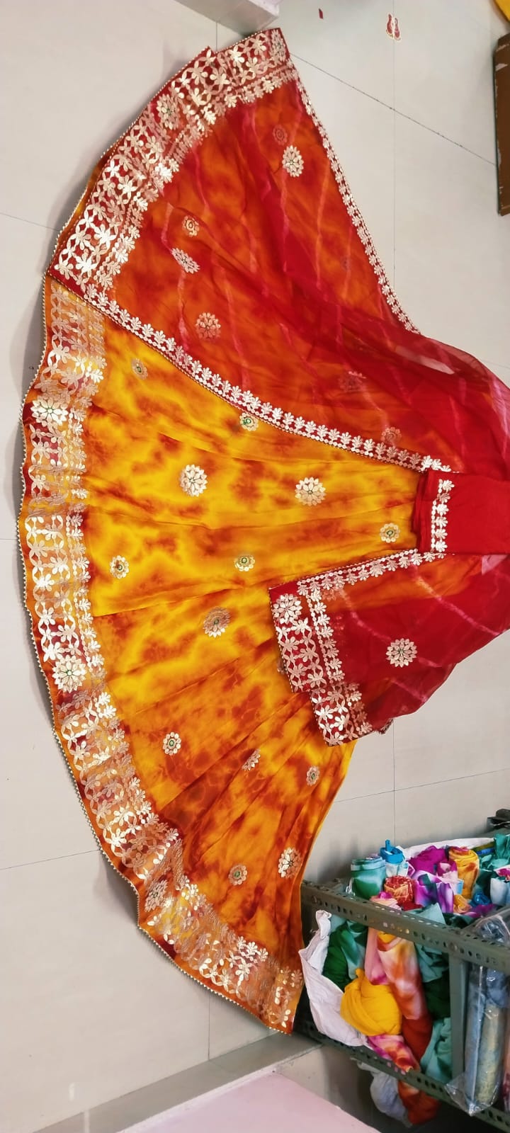 Beautiful Designer Rajasthani Orgenza Silk Lehenga Choli