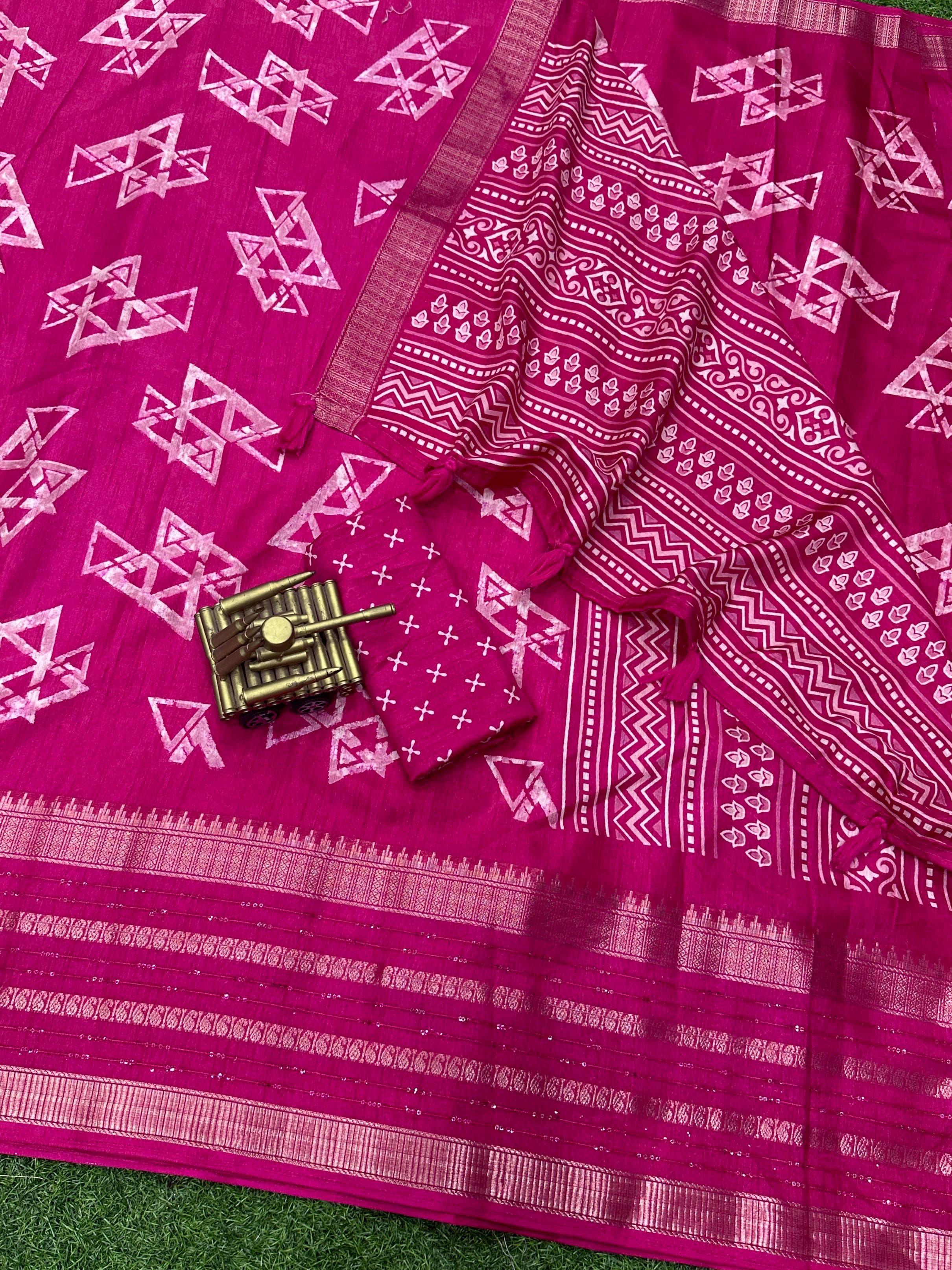Beautiful Designer Pure Cotton Kalamkari Print Saree