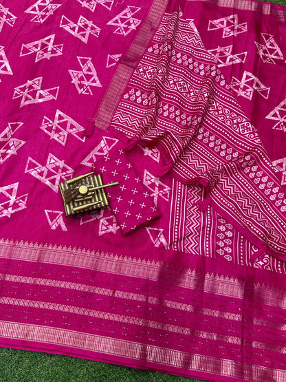 Beautiful Designer Pure Cotton Kalamkari Print Saree