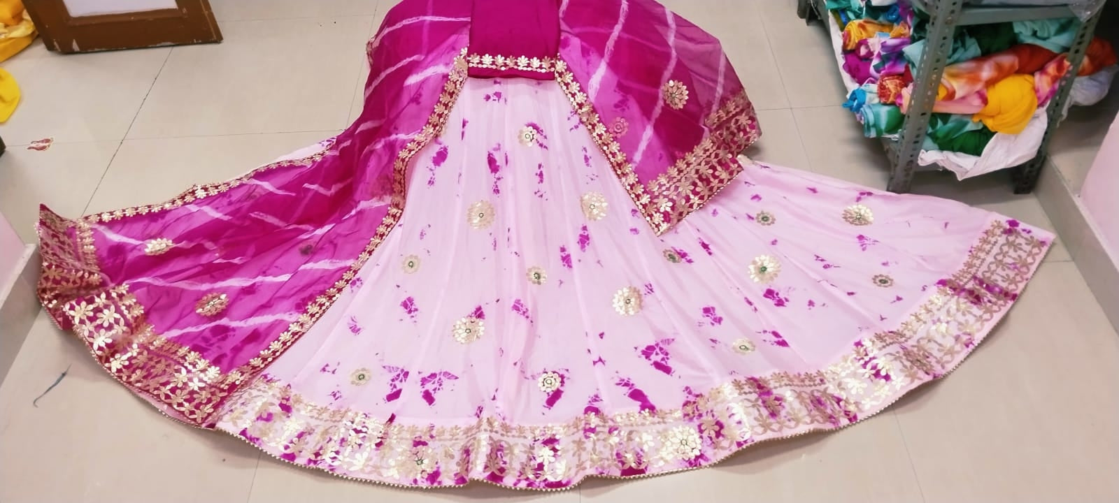 Beautiful Designer Rajasthani Orgenza Silk Lehenga Choli