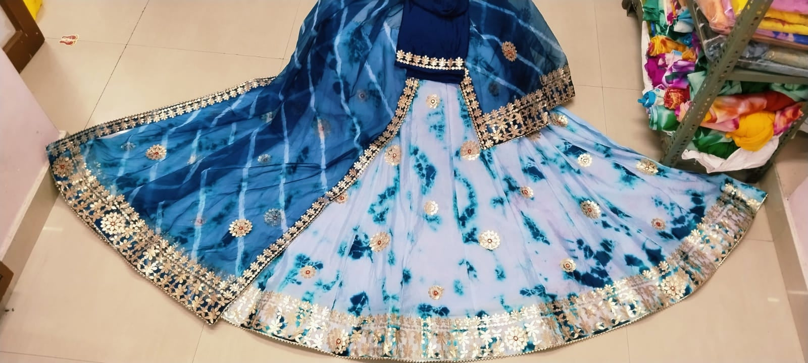Beautiful Designer Rajasthani Orgenza Silk Lehenga Choli