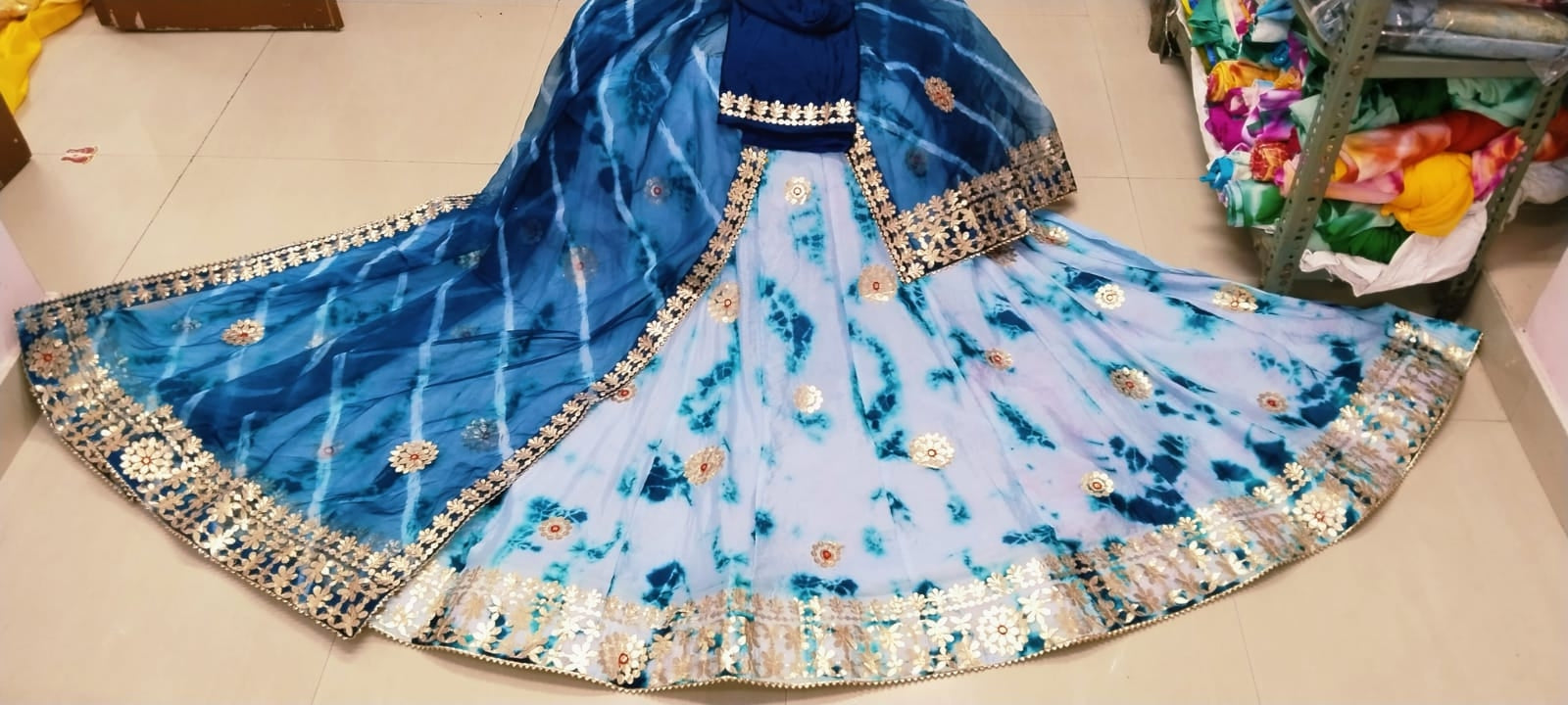 Beautiful Designer Rajasthani Orgenza Silk Lehenga Choli