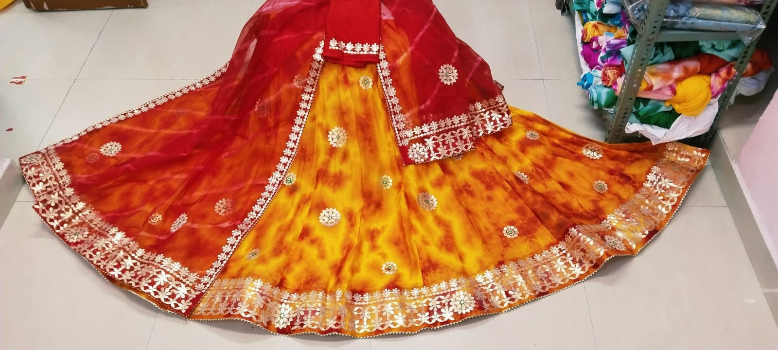 Beautiful Designer Rajasthani Orgenza Silk Lehenga Choli