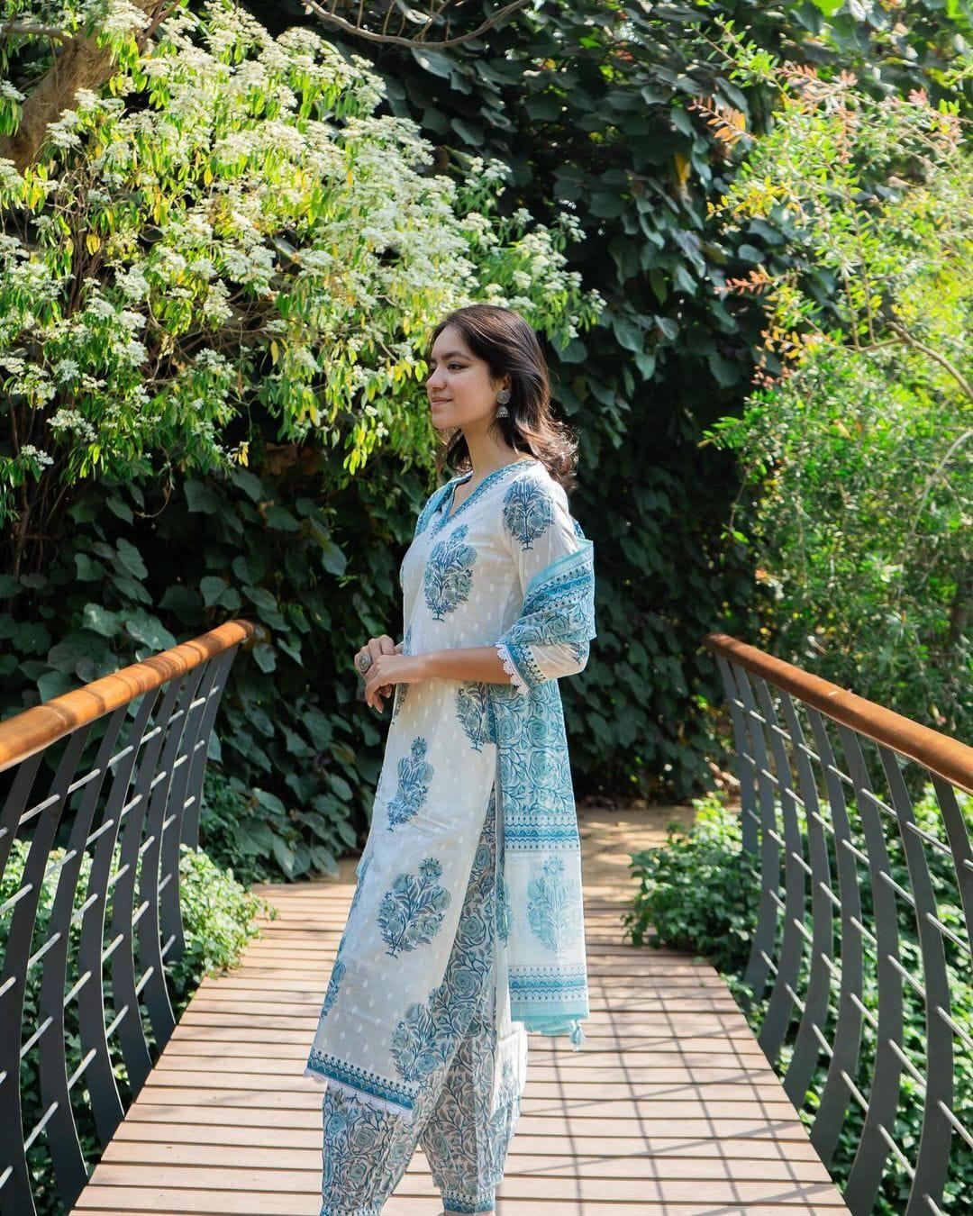 Beautiful Designer Party Wear Afghani Anarkali Pure Cotton Salwar Suit