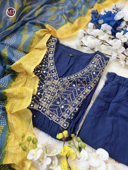 Beautiful Designer Party Wear Alia Cut Pure Cotton Salwar Suit