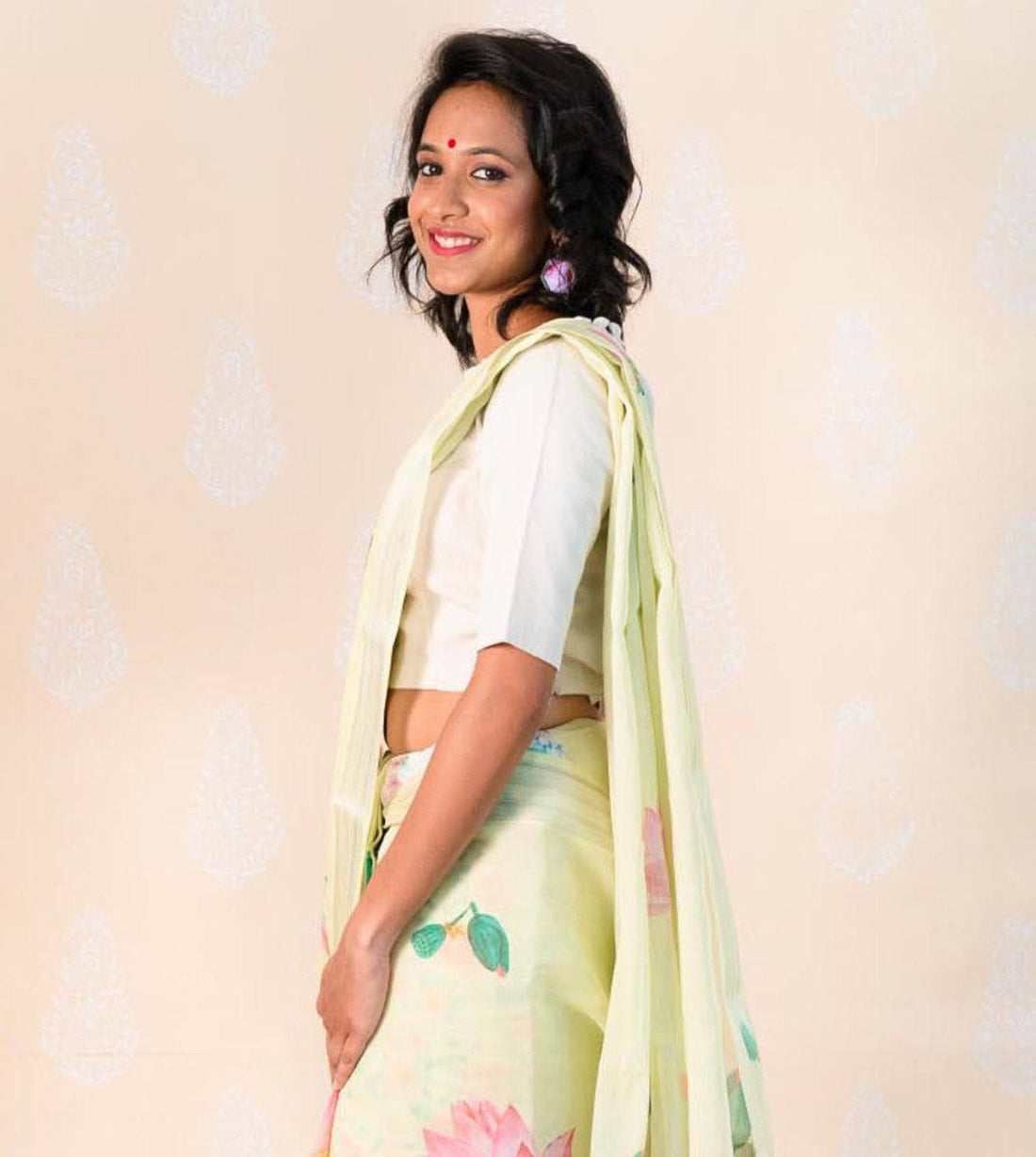 Beautiful Designer Party Wear Original Linen Saree
