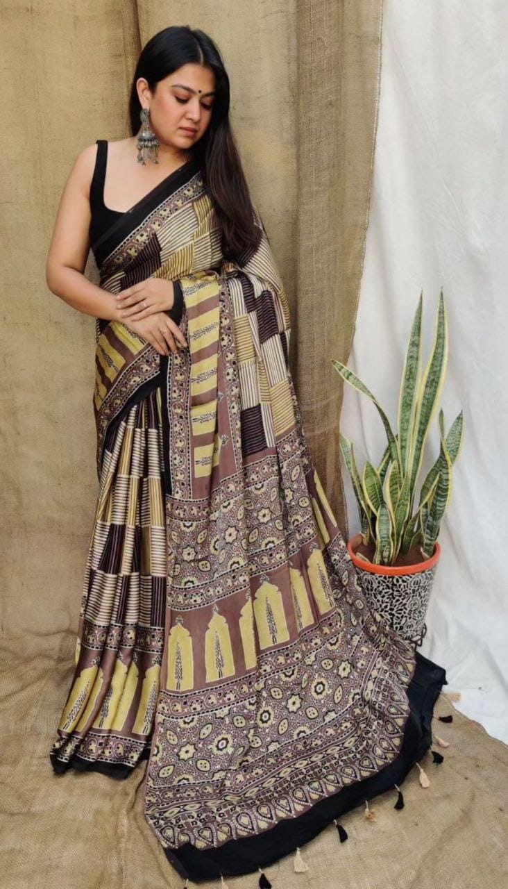 Beautiful Designer Party Wear Original Linen Saree