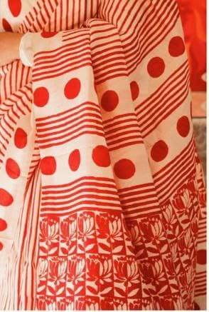 Beautiful Designer Party Wear Pure Linen Saree