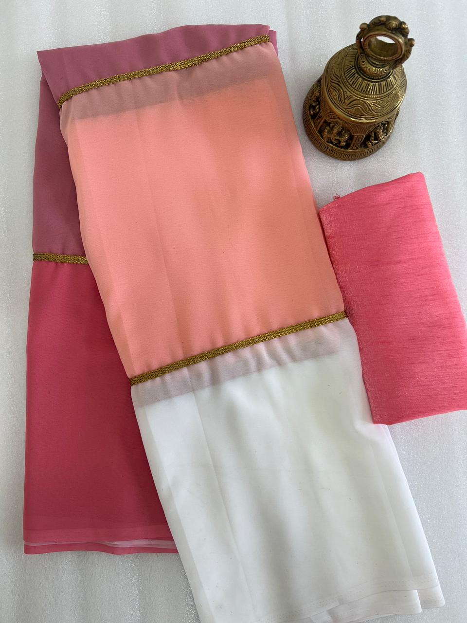 Beautiful Designer Party Wear Soft Georgette Saree