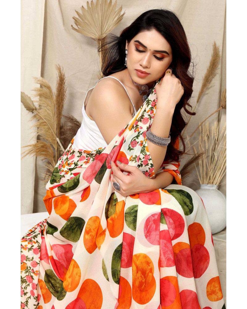 Beautiful Designer Party Wear Soft Georgette Saree