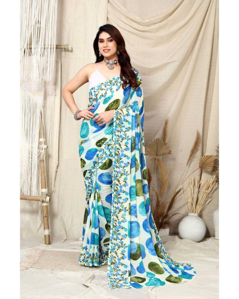 Beautiful Designer Party Wear Soft Georgette Saree