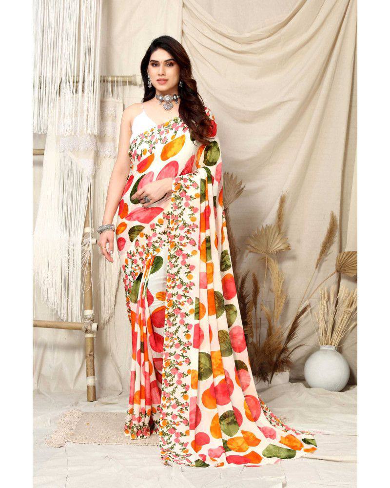 Beautiful Designer Party Wear Soft Georgette Saree
